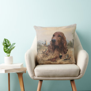 Irish Setter Jagd Fasant, Art Kissen