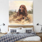 Irish Setter Jagd Fasant, Art Leinwanddruck (Insitu (Schlafzimmer))