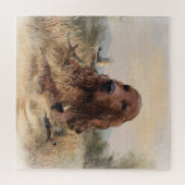 Irish Setter Jagd Fasant, Art Puzzle (Horizontal)