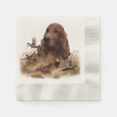 Irish Setter Jagd Fasant, Art Serviette (Vorderseite)