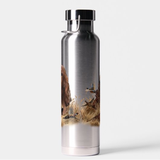 Irish Setter Jagd Fasant, Art Trinkflasche (Rechts)