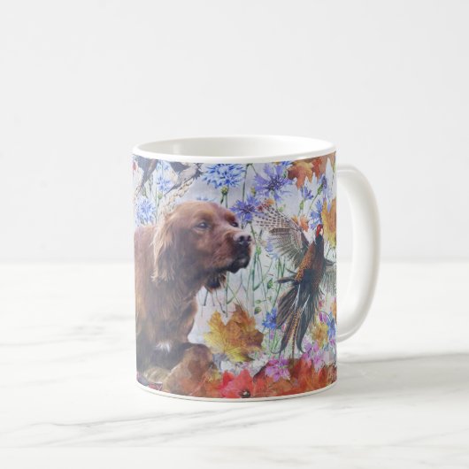 Irish Setter Jagd Kaffeetasse (VorderseiteRechts)