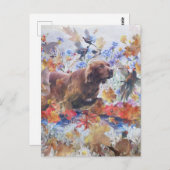 Irish Setter Jagd Postkarte (Vorne/Hinten)