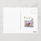 Irish Setter Jagd Postkarte (Rückseite)