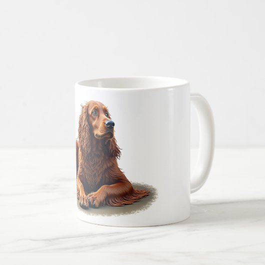 Irish Setter Kaffeetasse (VorderseiteRechts)