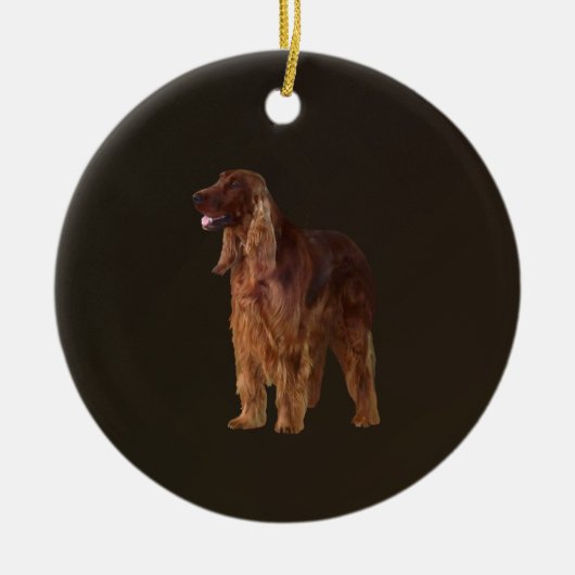 Irish Setter Keramik Ornament (Vorne)
