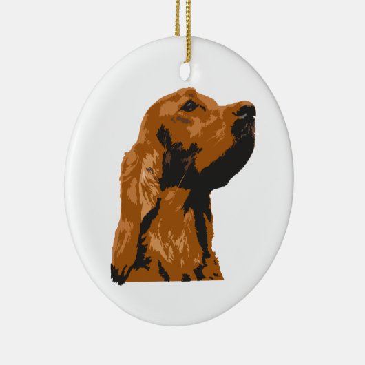Irish Setter Keramik Ornament (Rechts)