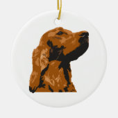 Irish Setter Keramik Ornament (Vorne)