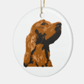 Irish Setter Keramik Ornament (Links)