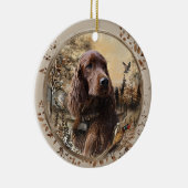  Irish  Setter Keramik Ornament (Rechts)