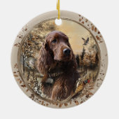  Irish  Setter Keramik Ornament (Hinten)