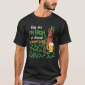 Irish Setter küss mir, ich bin irisch oder Betrunk T-Shirt (Vorderseite)