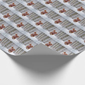 Irish Setter läuft im Schnee Geschenkpapier (Ecke)