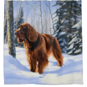 Irish Setter Let It Snow Weihnachten Duschvorhang (Vorderseite)