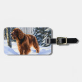 Irish Setter Let It Snow Weihnachten Gepäckanhänger (Vorderseite horizontal)