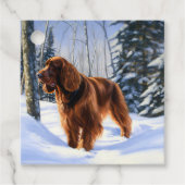 Irish Setter Let It Snow Weihnachten Geschenkanhänger (Vorderseite)
