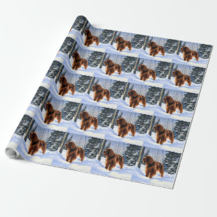 Irish Setter Let It Snow Weihnachten Geschenkpapier