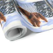Irish Setter Let It Snow Weihnachten Geschenkpapier (Rolleneckpunkt)