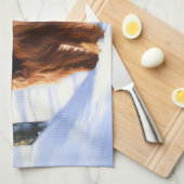 Irish Setter Let It Snow Weihnachten Geschirrtuch (Viertel Falte)