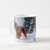 Irish Setter Let It Snow Weihnachten Kaffeetasse (Vorderseite Links)