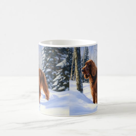 Irish Setter Let It Snow Weihnachten Kaffeetasse (Mittel)