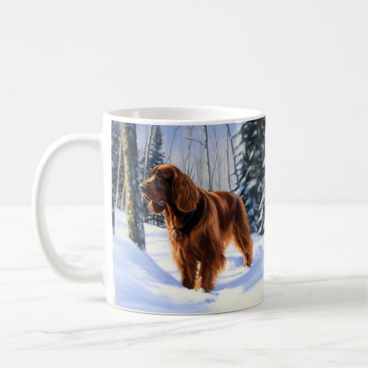 Irish Setter Let It Snow Weihnachten Kaffeetasse (Links)