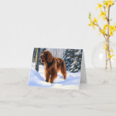 Irish Setter Let It Snow Weihnachten Karte (Gelbe Blume)