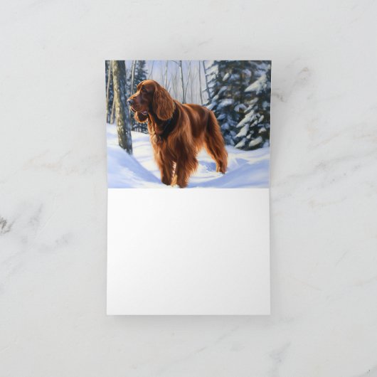Irish Setter Let It Snow Weihnachten Karte (Innenseite)