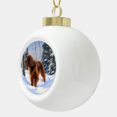 Irish Setter Let It Snow Weihnachten Keramik Kugel-Ornament (Rechts)