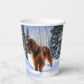 Irish Setter Let It Snow Weihnachten Pappbecher (Rückseite)