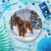 Irish Setter Let It Snow Weihnachten Pappteller (Party)