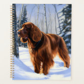Irish Setter Let It Snow Weihnachten Planer (Vorderseite)