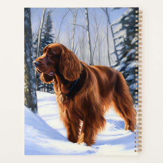 Irish Setter Let It Snow Weihnachten Planer (Rückseite)