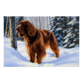 Irish Setter Let It Snow Weihnachten Poster (Vorderseite)