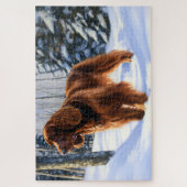 Irish Setter Let It Snow Weihnachten Puzzle (Vertikal)