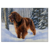 Irish Setter Let It Snow Weihnachten Schneidebrett (Vorderseite)