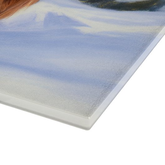 Irish Setter Let It Snow Weihnachten Schneidebrett (Ecke)