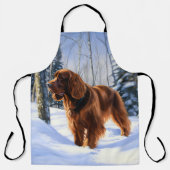 Irish Setter Let It Snow Weihnachten Schürze (Vorderseite)