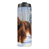 Irish Setter Let It Snow Weihnachten Thermosbecher (Vorderseite)