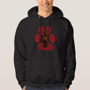 Irish Setter Liebe Pata Hoodie