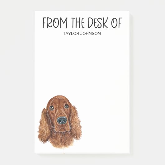 Irish Setter Lover Post-it Klebezettel (Vorderseite)