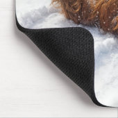 Irish Setter macht einen Schneengel Mousepad (Ecke)