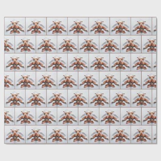 Irish Setter Making a Snow Angel Geschenkpapier (Flach)