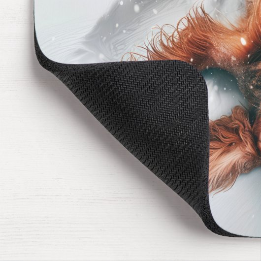 Irish Setter Making a Snow Angel Mousepad (Ecke)