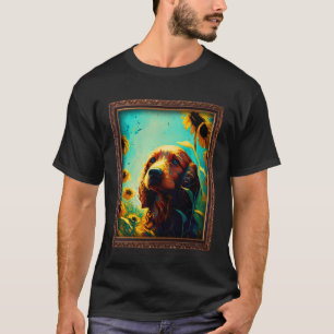 Irish Setter Malerei Sonnenblumen Blume Mama Fraue T-Shirt