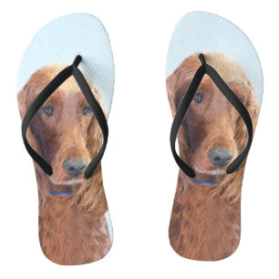 Irish Setter Malerei - Süße originelle Hundekunst Badesandalen