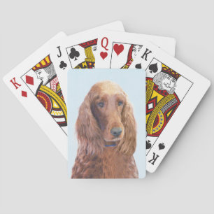 Irish Setter Malerei - Süße originelle Hundekunst Spielkarten