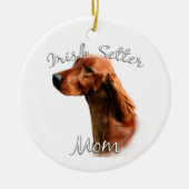 Irish Setter Mama 2 Keramik Ornament (Vorne)