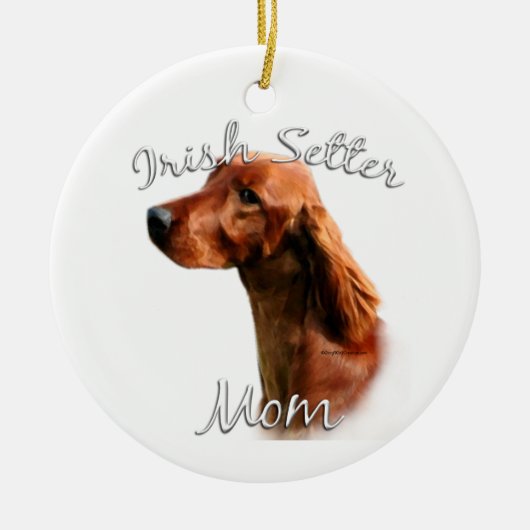 Irish Setter Mama 2 Keramik Ornament (Vorne)
