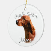Irish Setter Mama 2 Keramik Ornament (Links)